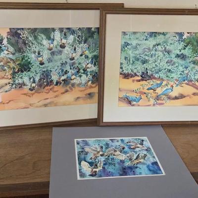 Quail Watercolor Art by James T Brown 