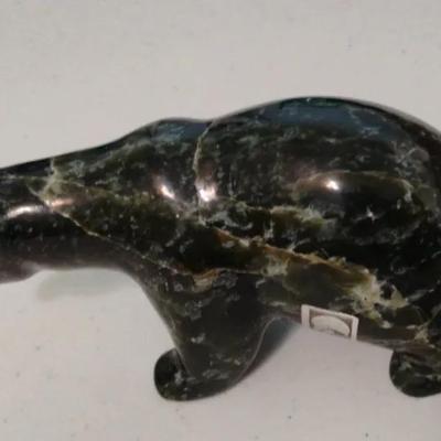 Vintage Stone Bear, Made In Alaska, Artist Signed