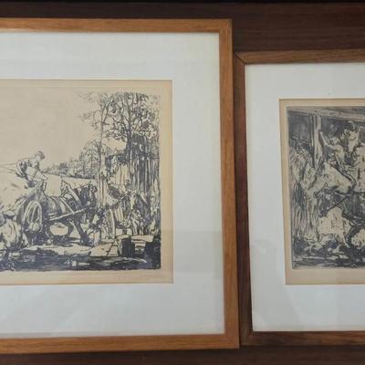 Old Timey Original Charcoal Drawings By Frank N Wilcox   
