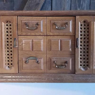 Vintage Wooden Jewelry Box