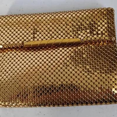 Vintage Whitney & Davis Co Gold Mesh Wallet 