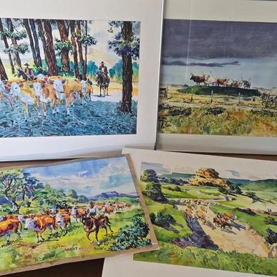 Beautiful Cattle Art Watercolors By James T. Brown  