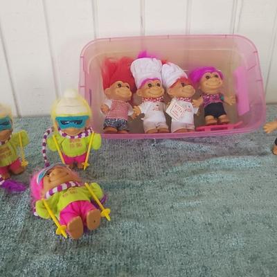 Vintage Russ 6in Dolls: Skiers, Skaters and Pizza Makers