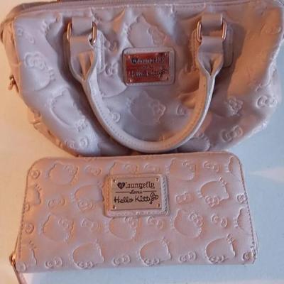 Hello Kitty Rose Colored Handbag With Wallet