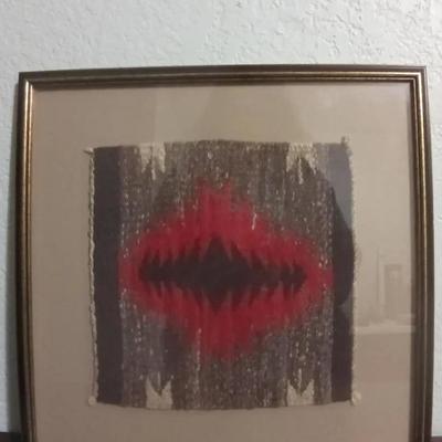 Framed Antique Native American Rug