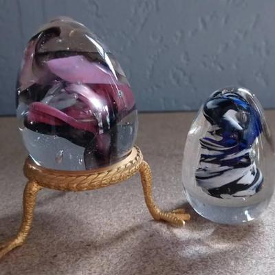 Decorative Handblown Glass Eggs
