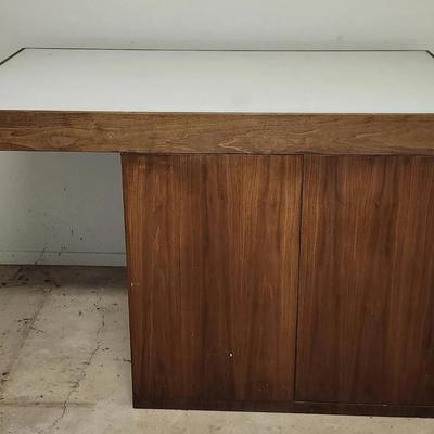 Danish MCM Peter Havdiit Lighted Drafting Table Cabinet Possible Rosewood or Walnut