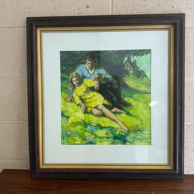 Original Vintage Mixed Media Art Signed By Artist