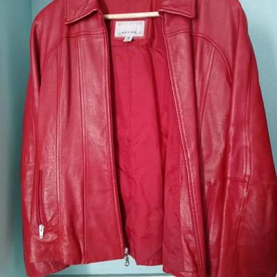 Red Leather Jacket By Wilsons Leather Maxima