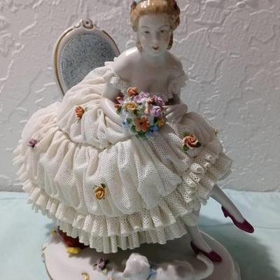 Unterweissbach Porcelain Lace Figurine. 
