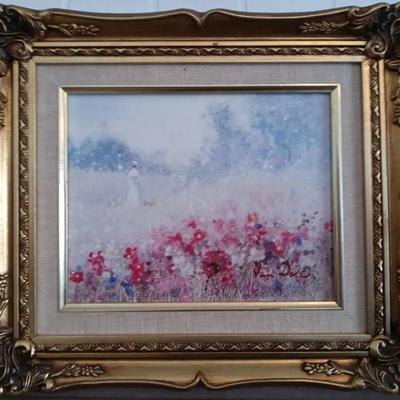 Original Painting by Van Dole in ornate Gold Frame