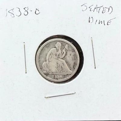 1838-O Seated Liberty Dime, No Stars Obverse 