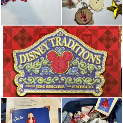 Mystery Lot Of Disney & Hallmark Christmas Ornaments 
