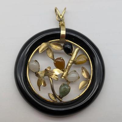 14K Gold & Jade Pendant