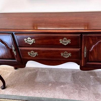 Cherry Queen Anne Style Sideboard