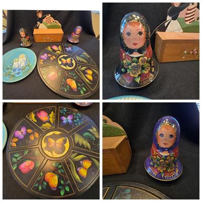 Handpainted Art By Lucy Vanson, Russian Doll Bells