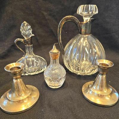 Antique Nachtmann Crystal & Weighted Sterling Silver Collection 