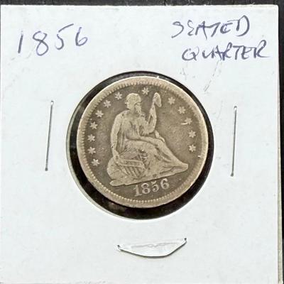 1856 Seated Liberty Quarter 