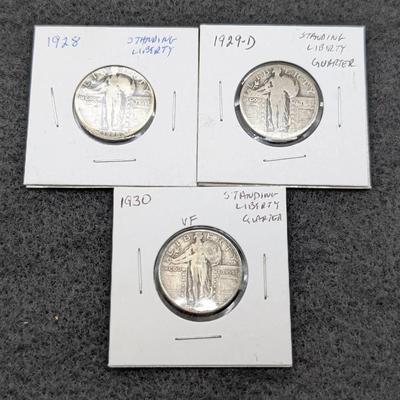 3 Standing Liberty Quarters