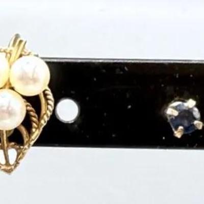 Two Pair Of Gold Earrings 
