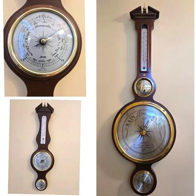 2 Vintage Barometers, Howard Miller