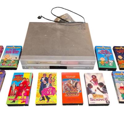 KR502 VHS Player And A Variety Of VHS Tapes