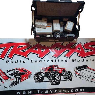 KR510 Traxxas Banner And Large Bin Of RC Parts