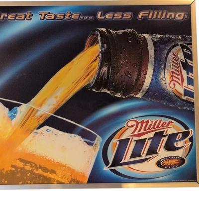 KR514 Miller Lite Illuminated Bar Sign.
