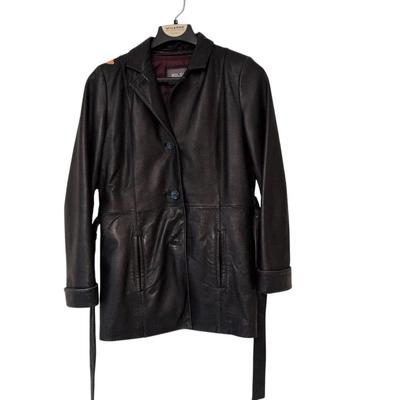 KR227 Wilson's Warm Winter Leather Jacket With Thinsulate And A Fossil Watch