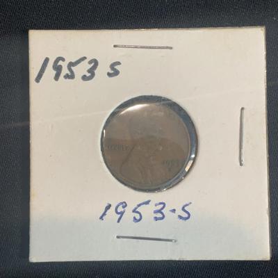 1953 – S One Cent Coin 