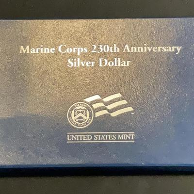 Marine Corps 230th Anniversary Silver Dollar 