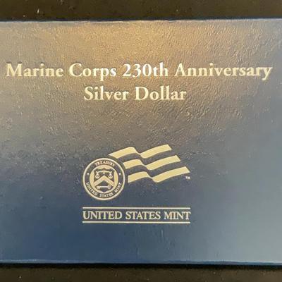 Marine Corps 230th Anniversary Silver Dollar 