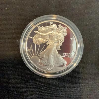 2004 – American Eagle 1 Ounce Proof Silver Bullion Coin 