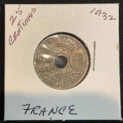 1932 – France 25 Centimes Coin