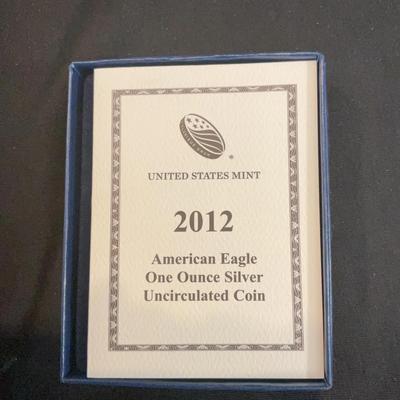 2012 – American Eagle 1 Ounce Silver Uncirculated Coin 