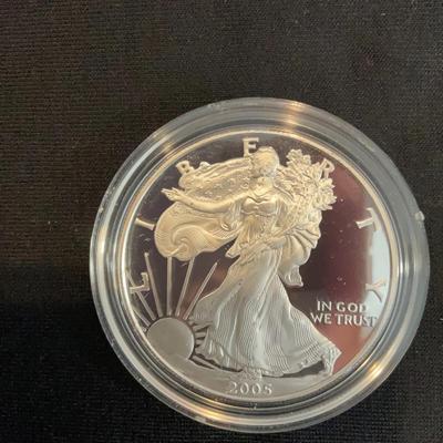 2005 – American Eagle 1 Ounce Silver Proof Coin 