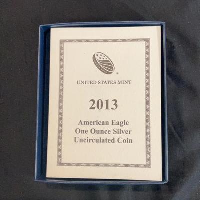 2013 – American Eagle 1 Ounce Silver Uncirculated Coin 