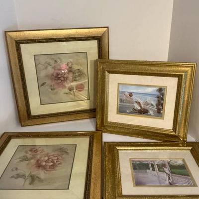 Four Pieces Of Framed Art Prints