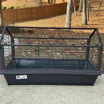 Polar Aurora Large Wire Pet Cage / Rabbit Hutch with Deep Plastic Base