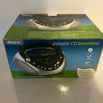 Memorex Portable CD Boombox AM/FM Radio with MP3 Player Input (New/Open Box)