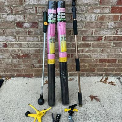 Lawn Care Lot: Scotts EZ Green Broadcast Spreader, Landscape Fabric, and Watering Supplies