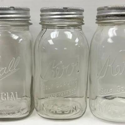 Vintage Mason Jars “Ball and Kerr” 
