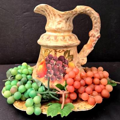 "Hosley Potteries" Pitcher With Matching Tray