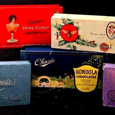 Early Candy & Chocolate Advertising Box Collection 