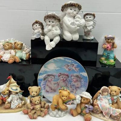 Angel Figurines and Teddy Bear Collectibles “Cherished Teddies and Love Kristin”