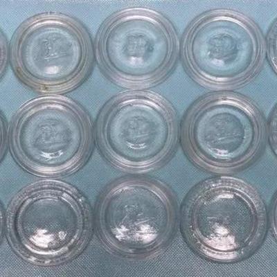 Vintage "Ball" and "Presto" Glass Canning Lids