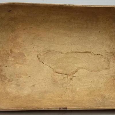 Vintage Hand-Carved Wooden Dough Bowl