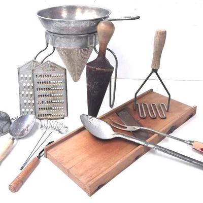 "Wear-Ever" Cone Strainer and Other Kitchen Items