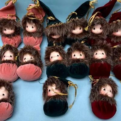 Cozy Vintage Plush Doll Ornaments