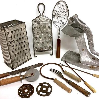 Hand Press Juicer, Spiral Wisk, Grater,& More 